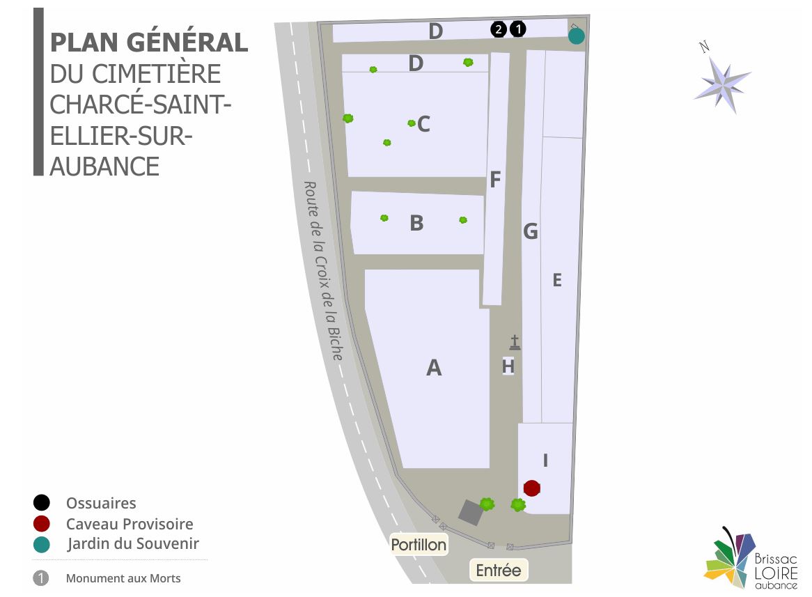 Liste de photographies du cimetière Fiche de présentation de Cimetière de Charcé-Saint-Ellier-sur-Aubance - Informations et services en ligne - Portail funéraire Citoyen de la commune de BRISSAC LOIRE AUBANCE de la commune de BRISSAC LOIRE AUBANCE