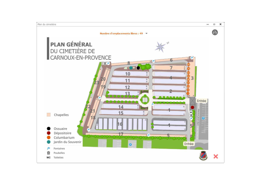 Liste de photographies du cimetière Fiche de présentation de Cimetière de Carnoux-en-Provence - Informations et services en ligne - Portail funéraire Citoyens de la ville de CARNOUX-EN-PROVENCE de la ville de CARNOUX-EN-PROVENCE
