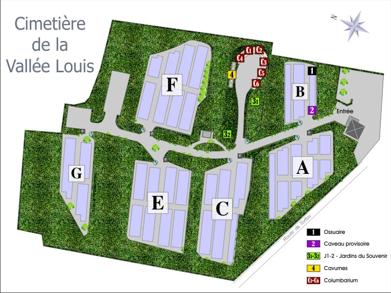 Liste de photographies du cimetière Fiche de présentation de Cimetière de la Vallée Louis - Informations et services en ligne - Portail funéraire Citoyen Commune de Lardy Commune de Lardy
