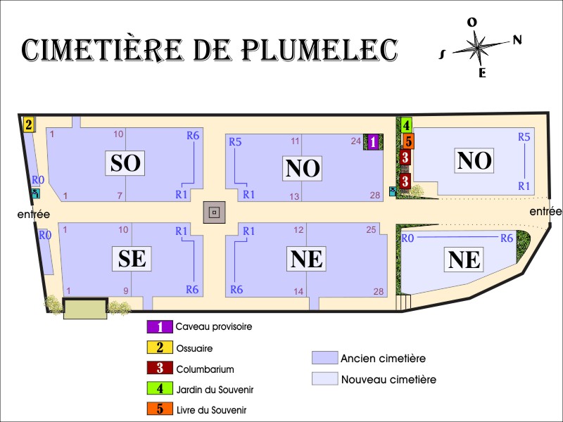 Histoire des cimetières Commune de Plumelec, Historique sépultures Commune de Plumelec