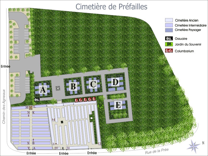 Liste de photographies du cimetière Fiche de présentation de Cimetière Intermédiaire - Informations et services en ligne - Portail funéraire Citoyen Ville de Préfailles Ville de Préfailles