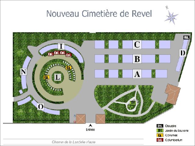 Liste de photographies du cimetière Fiche de présentation de Cimetière Fériol - Informations et services en ligne - Portail funéraire Citoyen Commune de Revel Commune de Revel