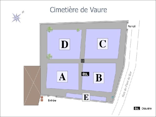 Liste de photographies du cimetière Fiche de présentation de Cimetière de Vaure - Informations et services en ligne - Portail funéraire Citoyen Commune de Revel Commune de Revel