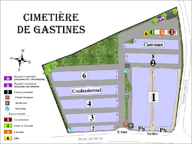 Liste de photographies du cimetière Fiche de présentation de Cimetière de Gastines - Informations et services en ligne - Portail funéraire Citoyen Ville de Sablé-sur-Sarthe Ville de Sablé-sur-Sarthe