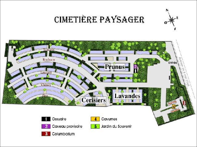 Liste de photographies du cimetière Fiche de présentation de Cimetière Paysager - Informations et services en ligne - Portail funéraire Citoyen Commune de Saulx-les-Chartreux Commune de Saulx-les-Chartreux