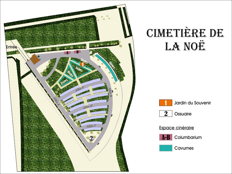 Liste de photographies du cimetière Fiche de présentation de Cimetière de la Noë - Informations et services en ligne - Portail funéraire Citoyen Ville de Thouaré sur Loire Ville de Thouaré sur Loire