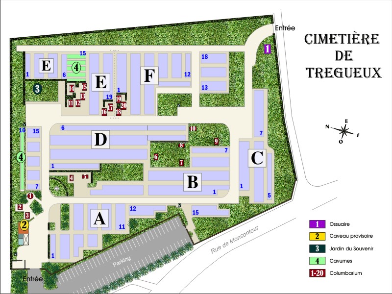 Liste de photographies du cimetière Fiche de présentation de Cimetière de Trégueux - Informations et services en ligne - Portail funéraire Citoyen Ville de Trégueux Ville de Trégueux