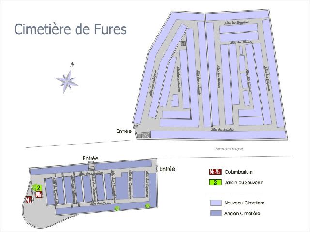 Liste de photographies du cimetière Fiche de présentation de Nouveau Cimetière de Fures - Informations et services en ligne - Portail funéraire Citoyen Ville de Tullins Ville de Tullins