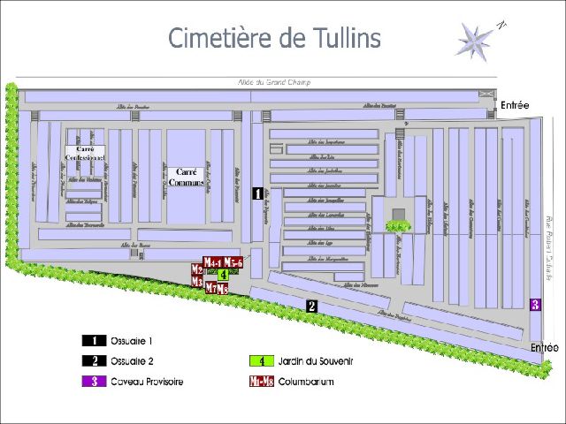 Histoire des cimetières Ville de Tullins, Historique sépultures Ville de Tullins