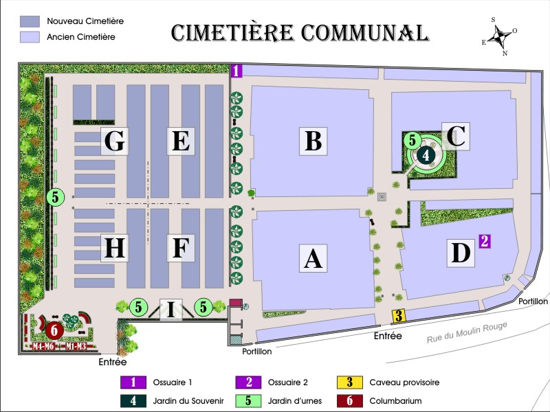 Histoire des cimetières de la ville de VERNOUILLET, Historique sépultures de la ville de VERNOUILLET