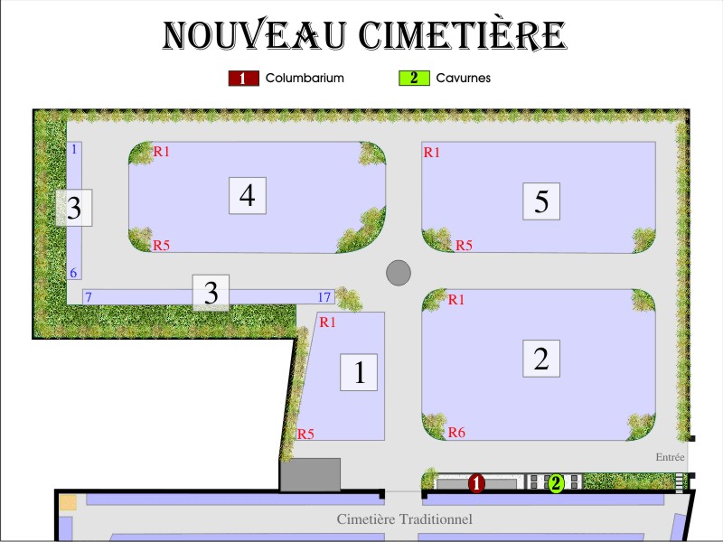 Liste de photographies du cimetière Fiche de présentation de Nouveau Cimetière - Informations et services en ligne - Portail funéraire Citoyen Ville de Guiclan Ville de Guiclan