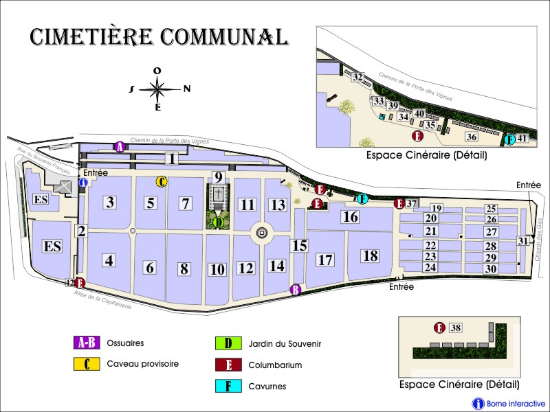 Histoire des cimetières Ville de Le Pecq, Historique sépultures Ville de Le Pecq